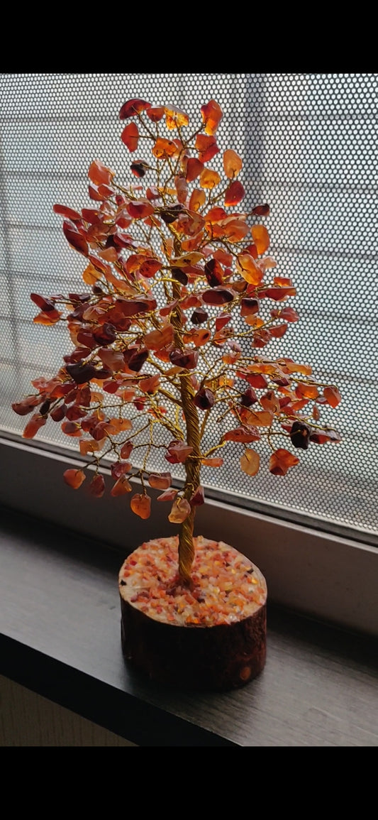 Increase Productivity and Motivation with Carnelian Tree (Wire Base)