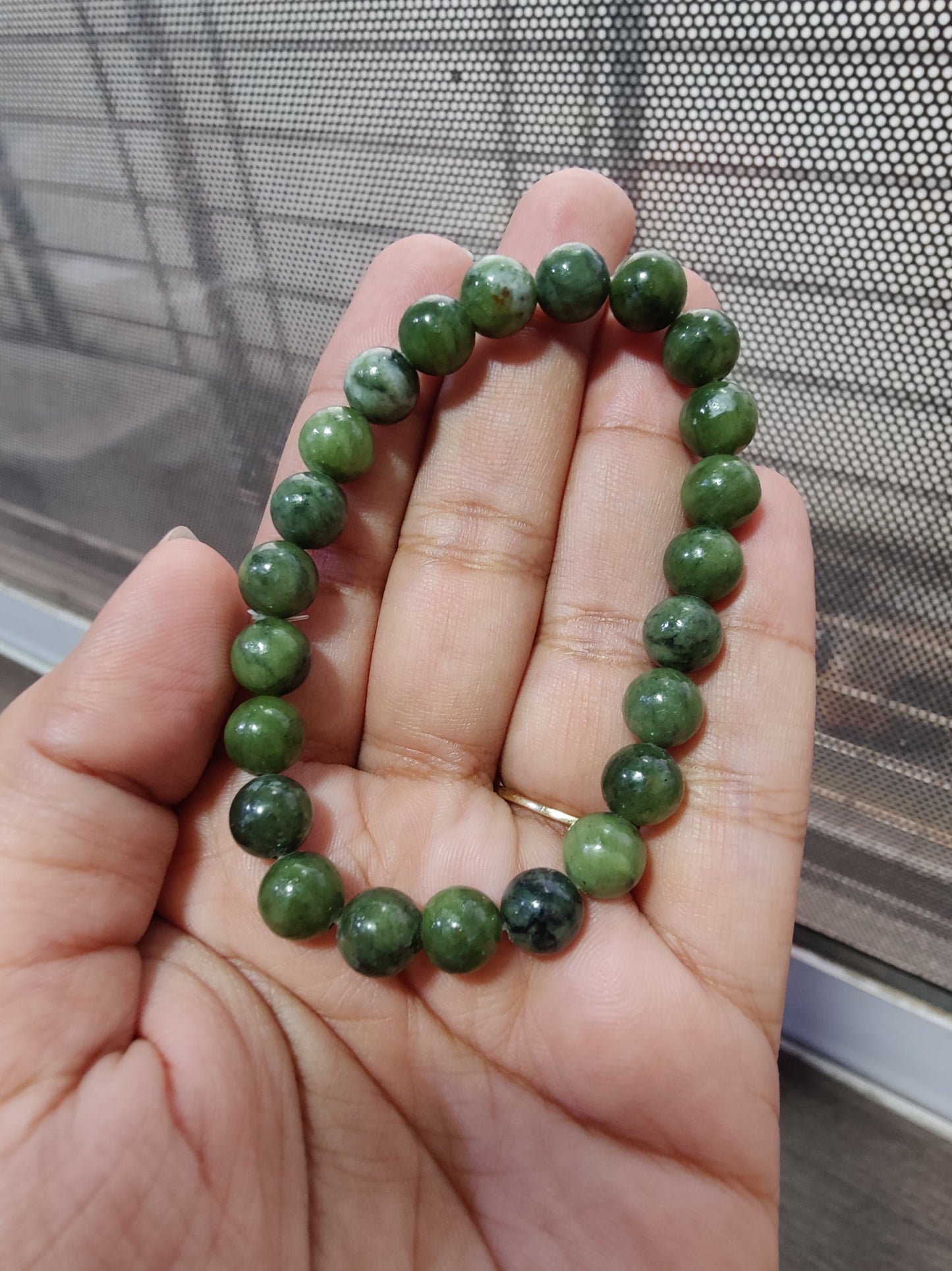 Luck and Harmony Green Jade Bracelet