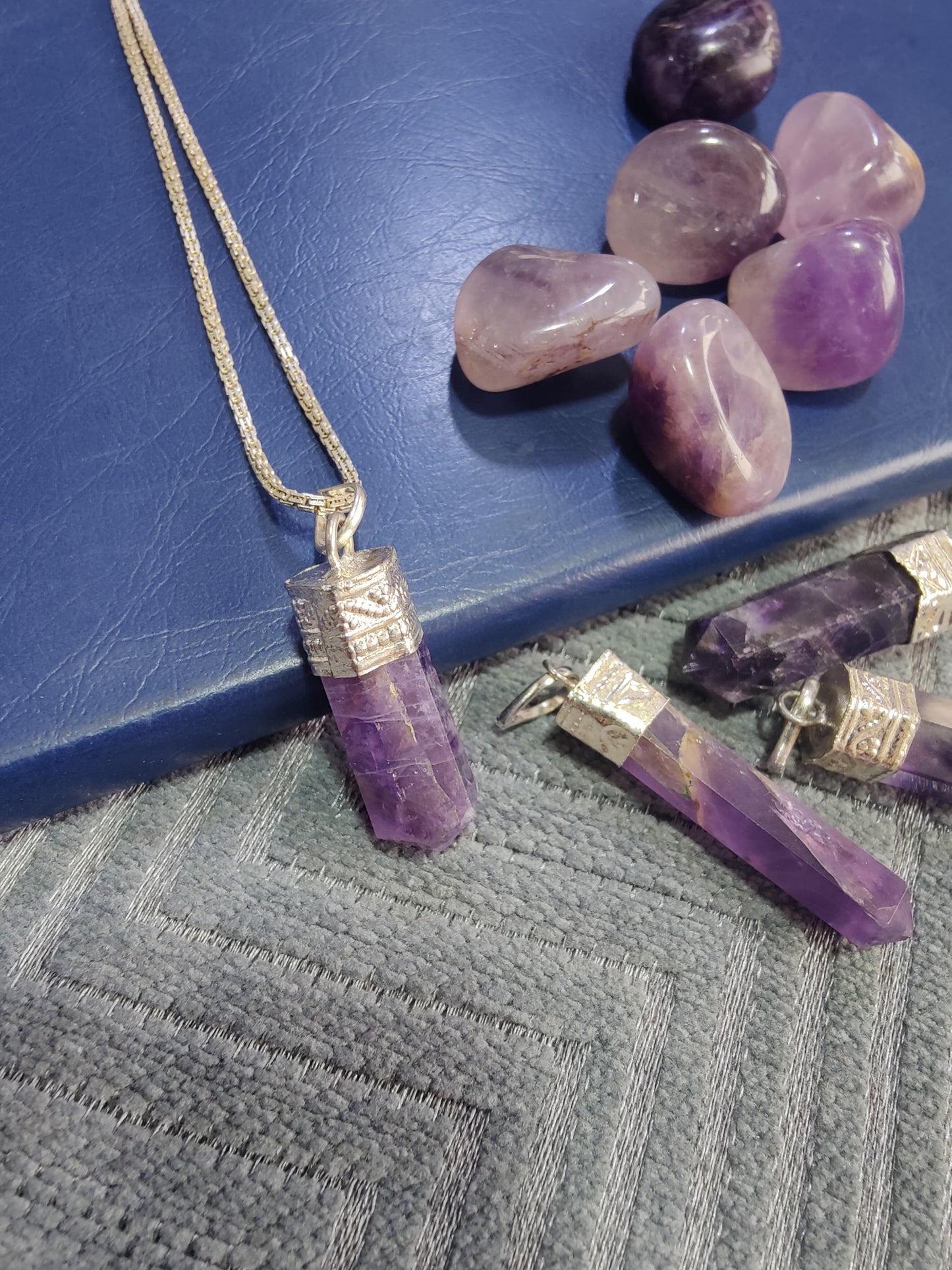 Calming Intuitive Amethyst Pencil Pendant