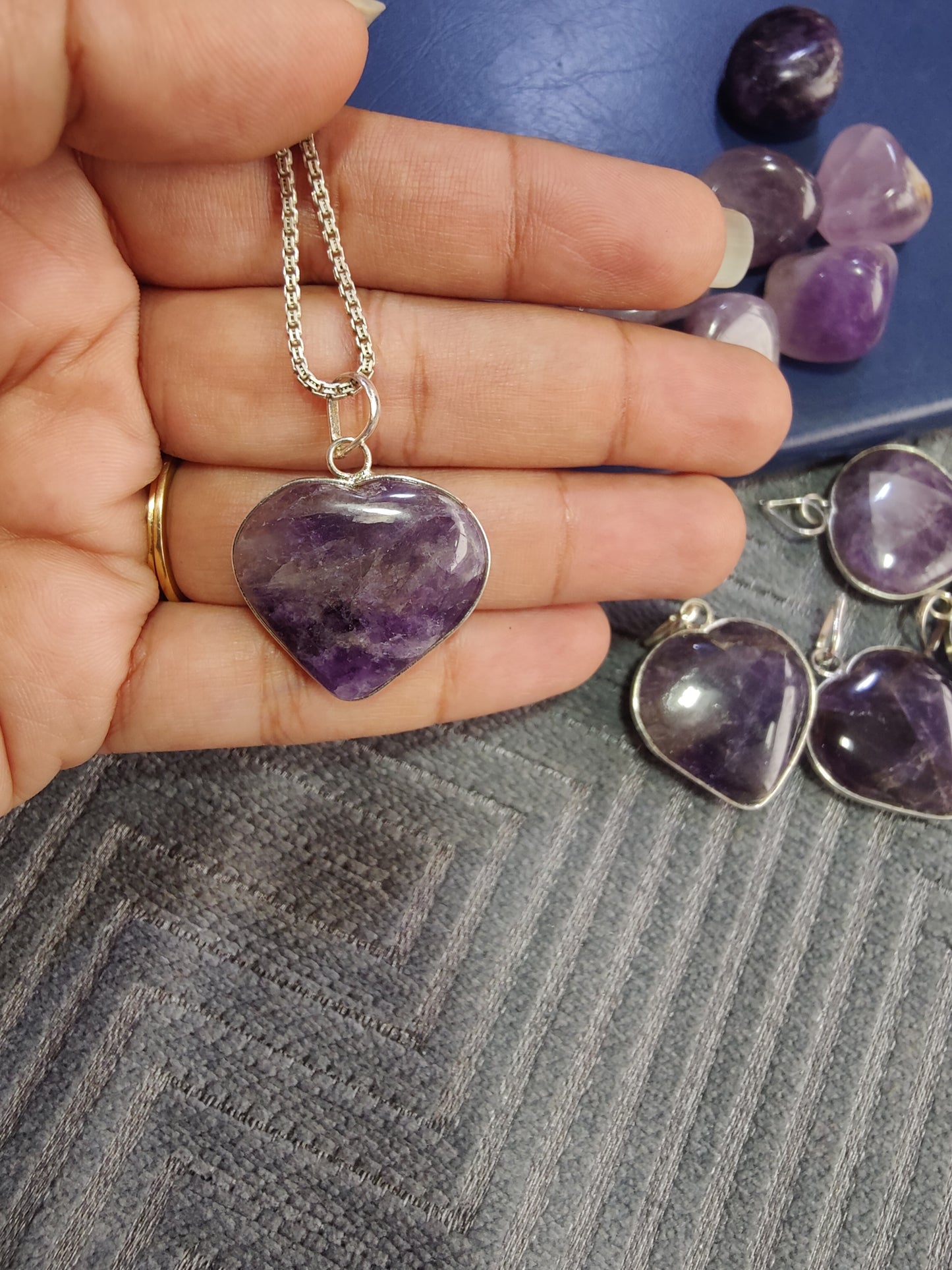 Calming Intuitive Amethyst Heart Pendant