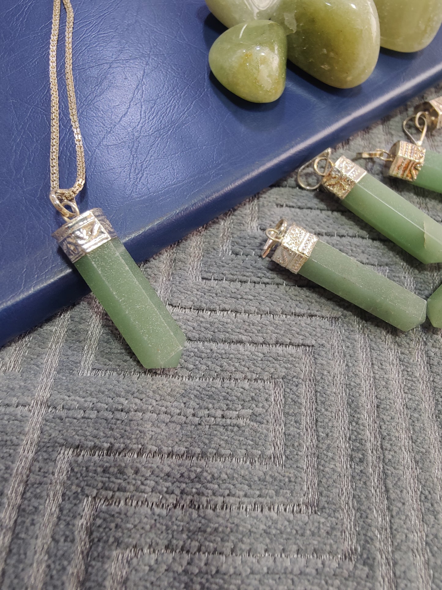 Luck and Opportunities Green Aventurine Pencil Pendant