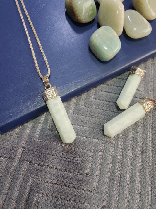 Soothing Amazonite Pencil Pendant