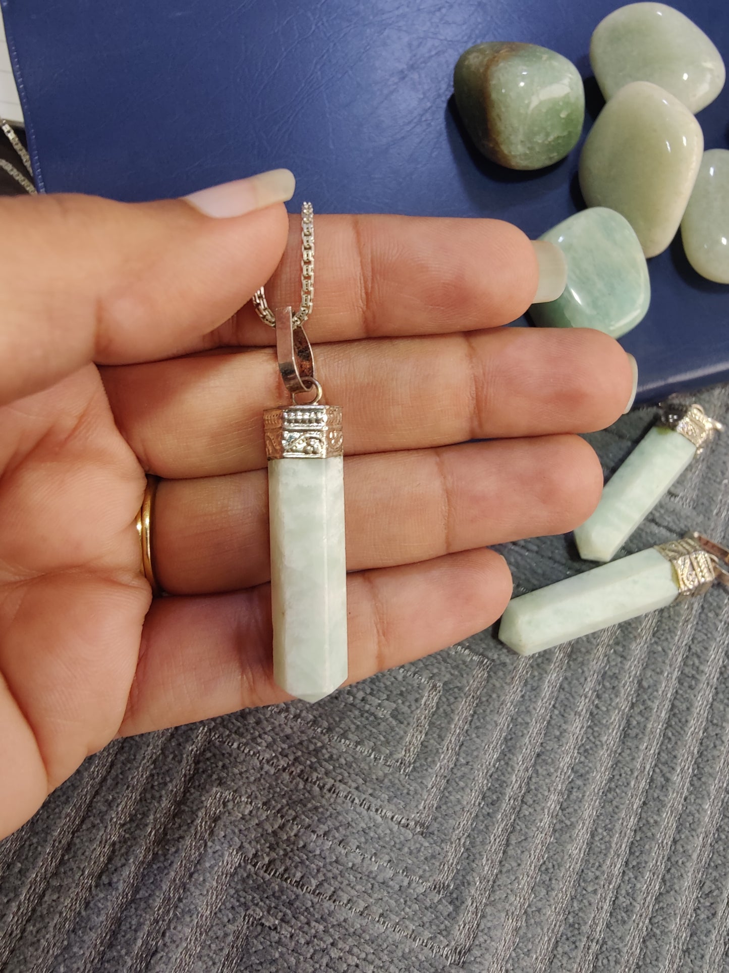 Soothing Amazonite Pencil Pendant