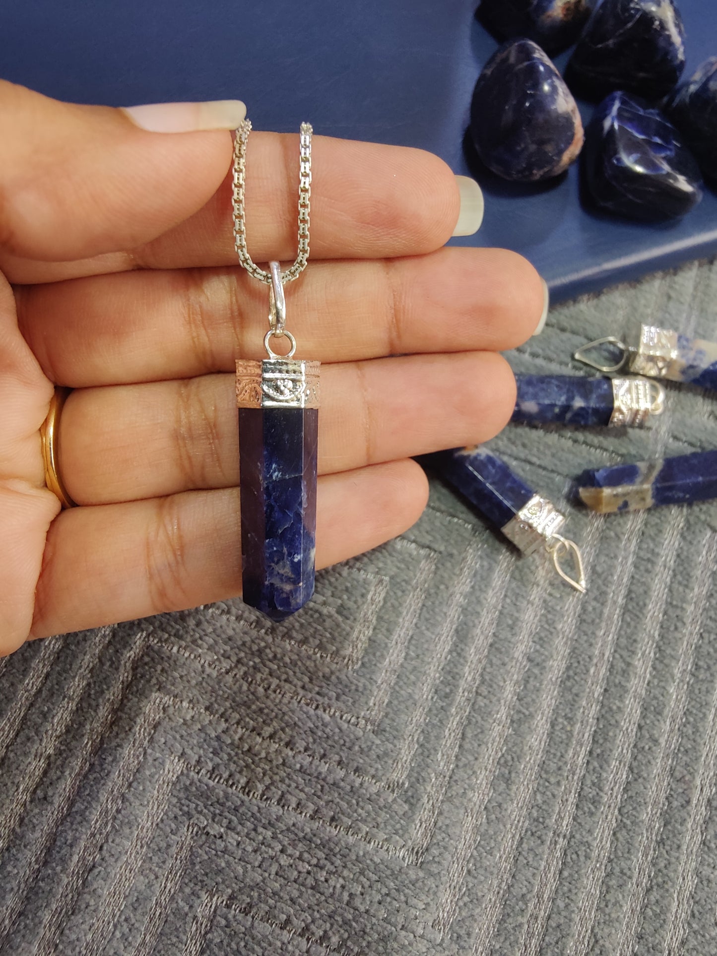 Boost Communication with Sodalite Pencil Pendant