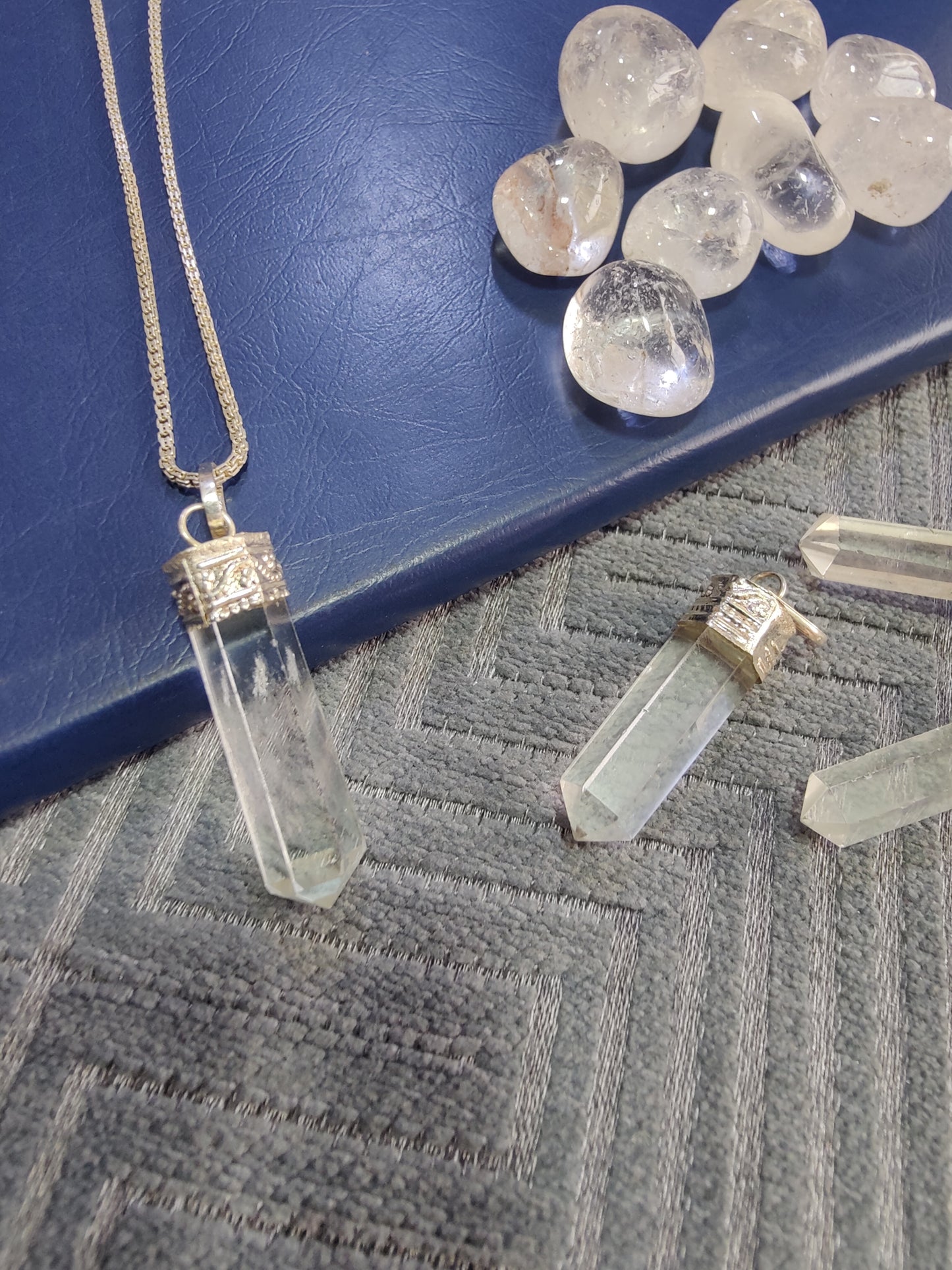 Master Healer Clear Quartz Pencil Pendant