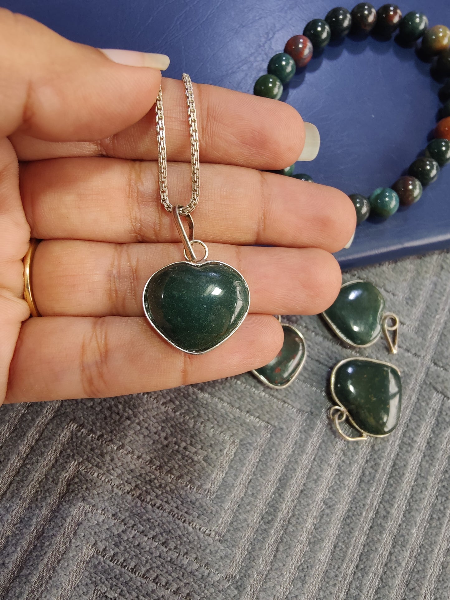 Remove Toxicity with Bloodstone Heart Pendant