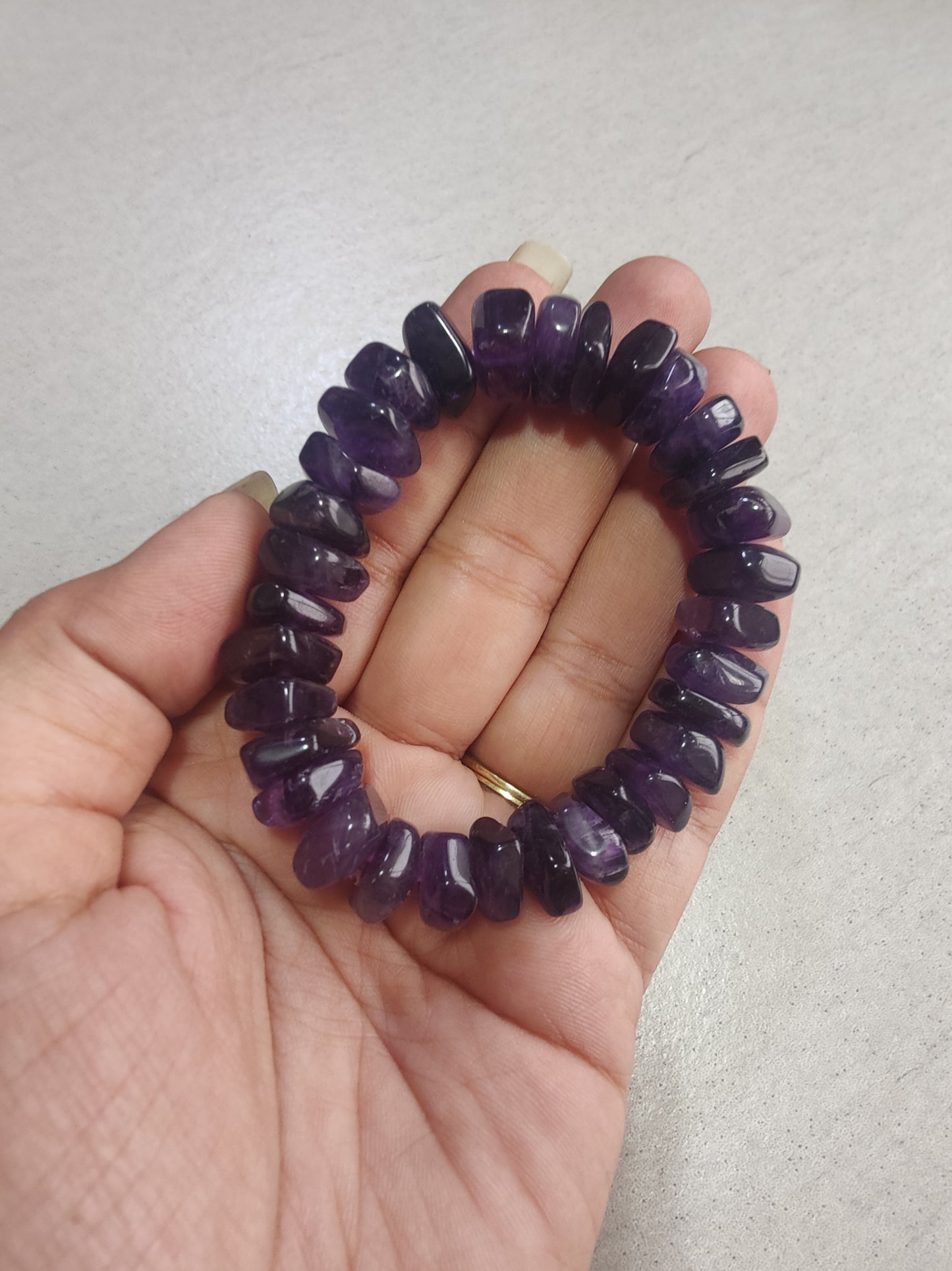 Calming Intuitive Amethyst Tumbled Bracelet