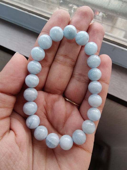 Calming Aquamarine Bracelet (CAB) (10 mm)