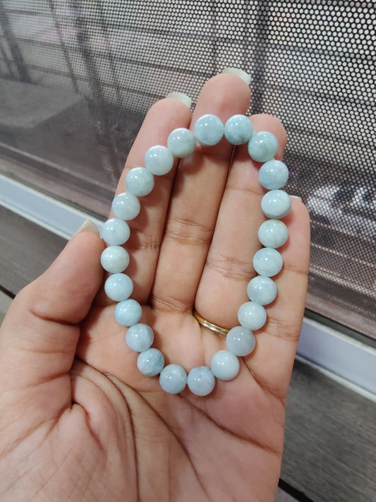 Calming Aquamarine Bracelet (CAB) (8mm)