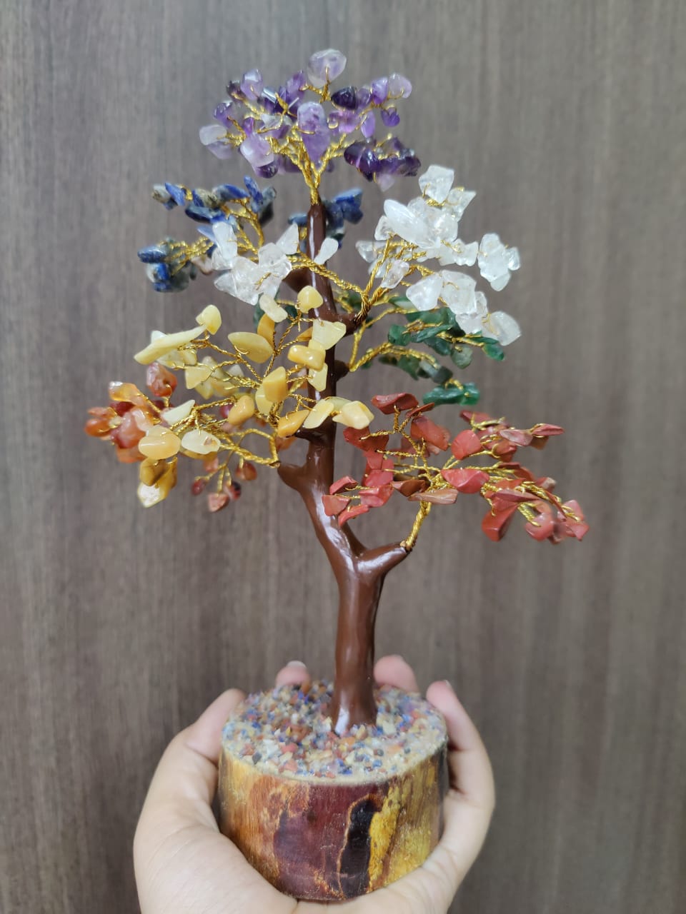 7 Chakra Tree (Wooden Base)