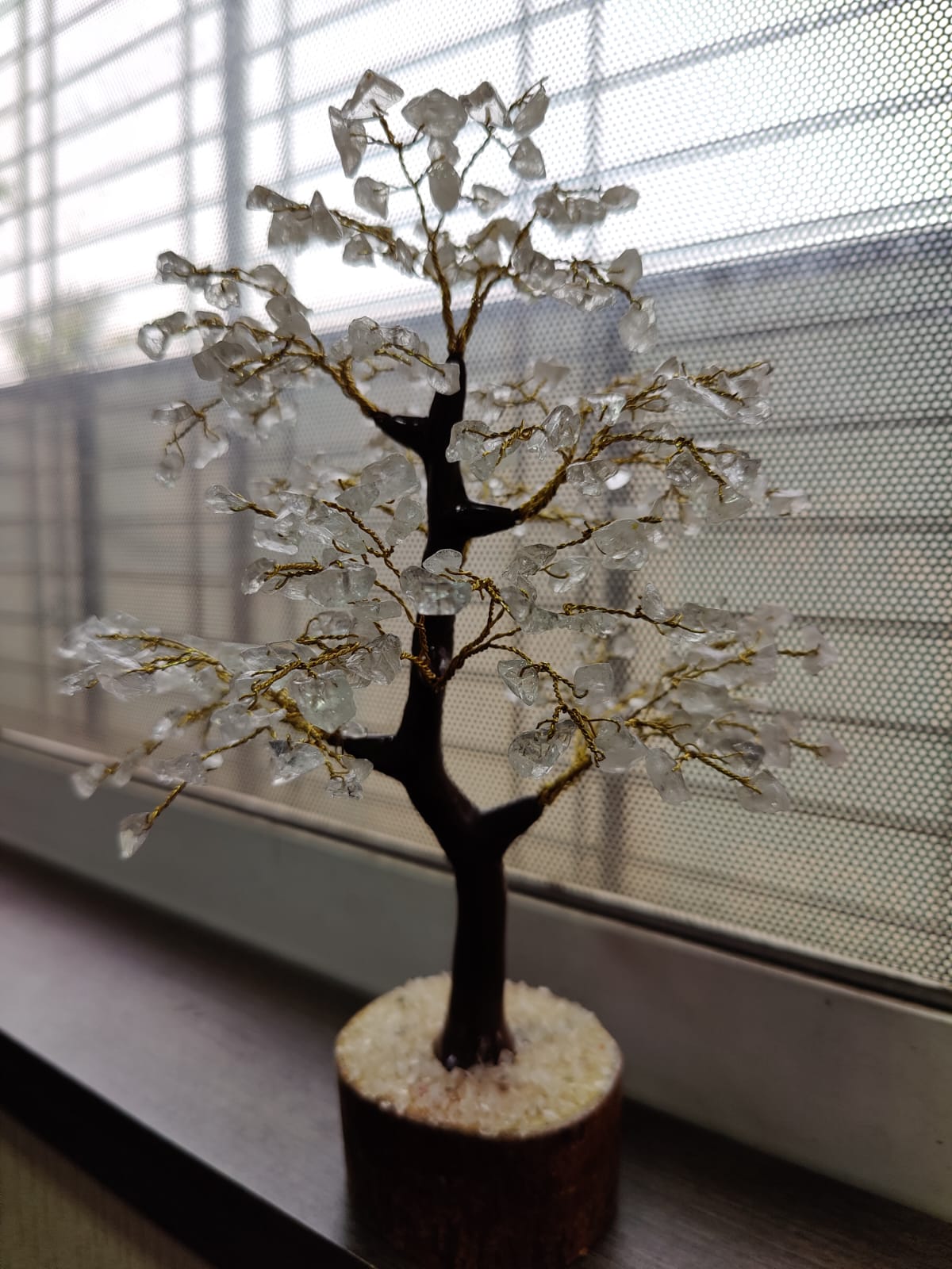 Master Healer Clear Quartz Tree (Wooden Base)