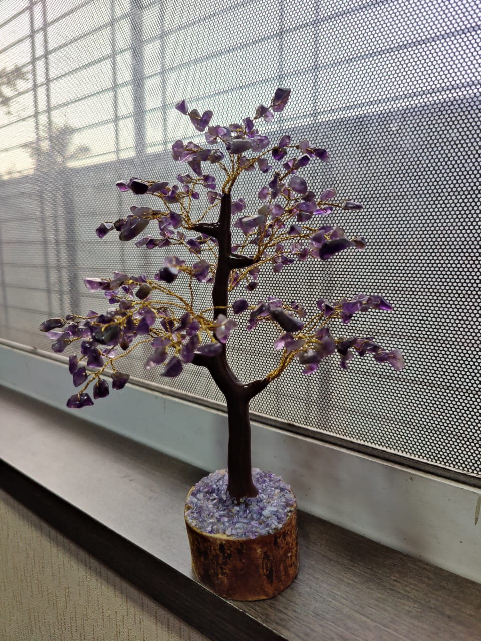 Calming Amethyst Tree (Wooden Base)